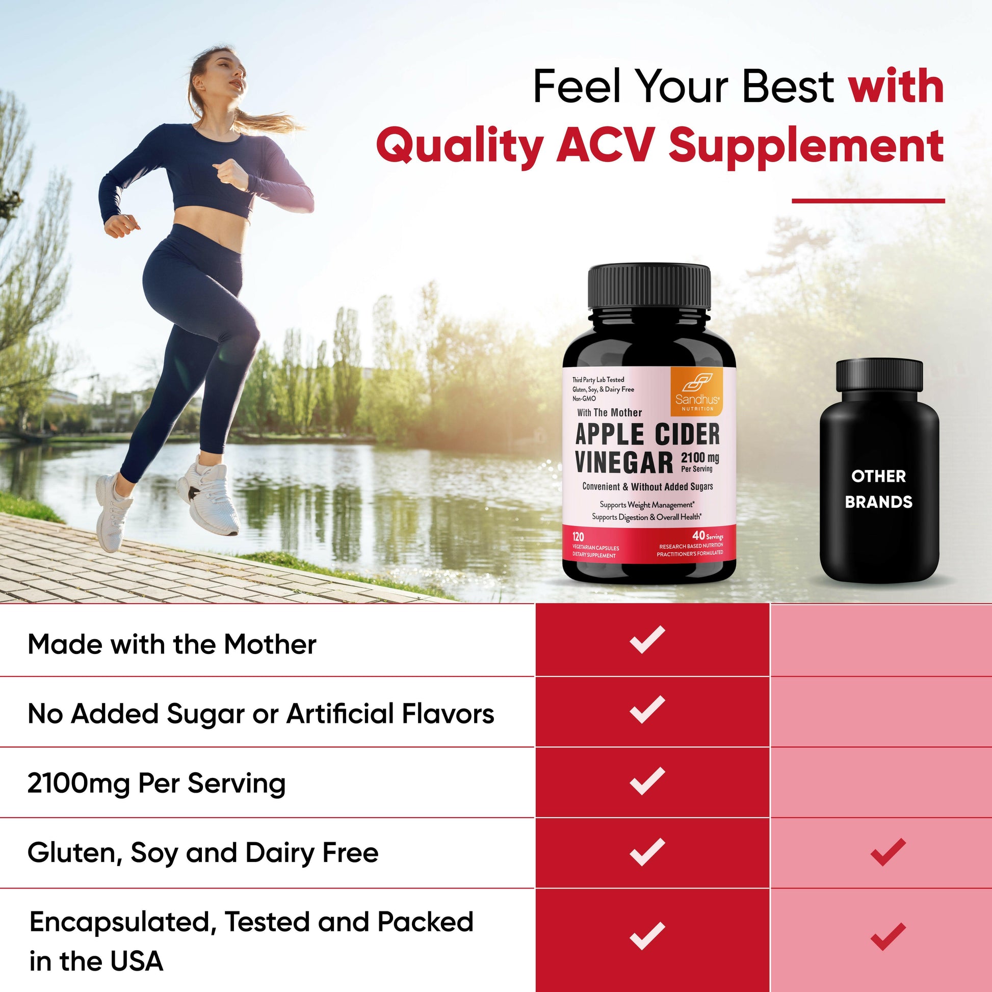 Fuel your active lifestyle with a quality Apple cider vinegar supplement—made with ‘The Mother’, no added sugar