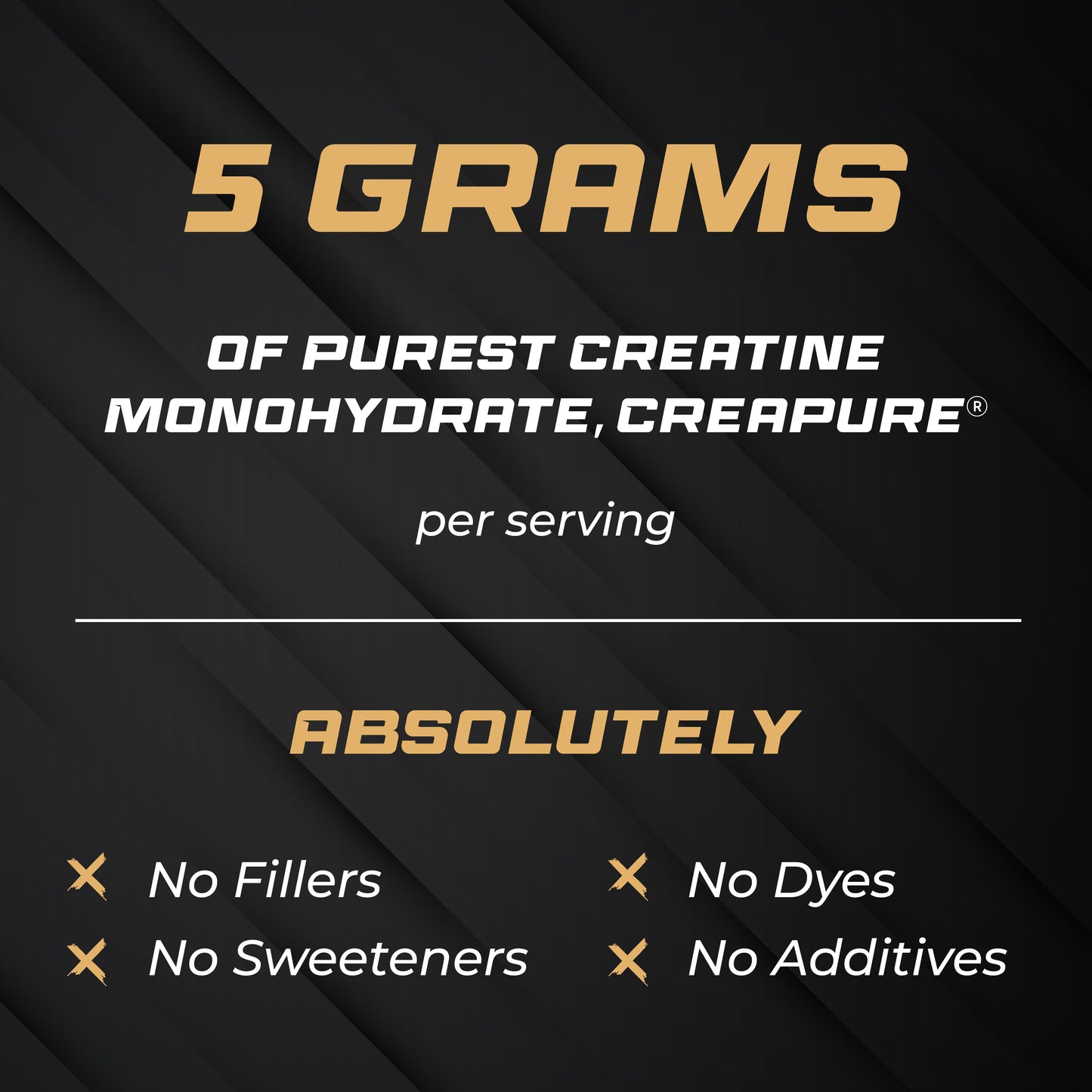 Serving size of german creatine as 5 grams per scoop of pure creatine monohydrate and no fillers.