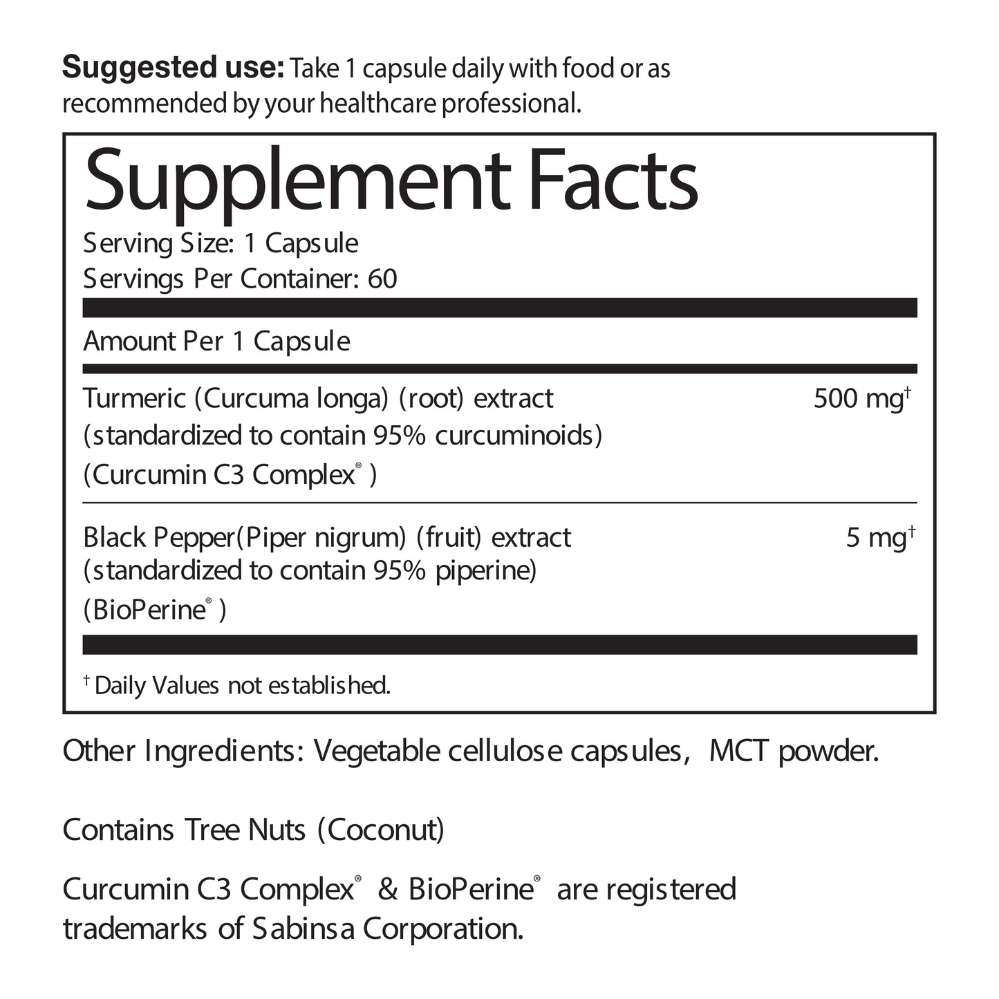 Curcumin C3 Complex with Bioperine® - Capsules 60 Ct