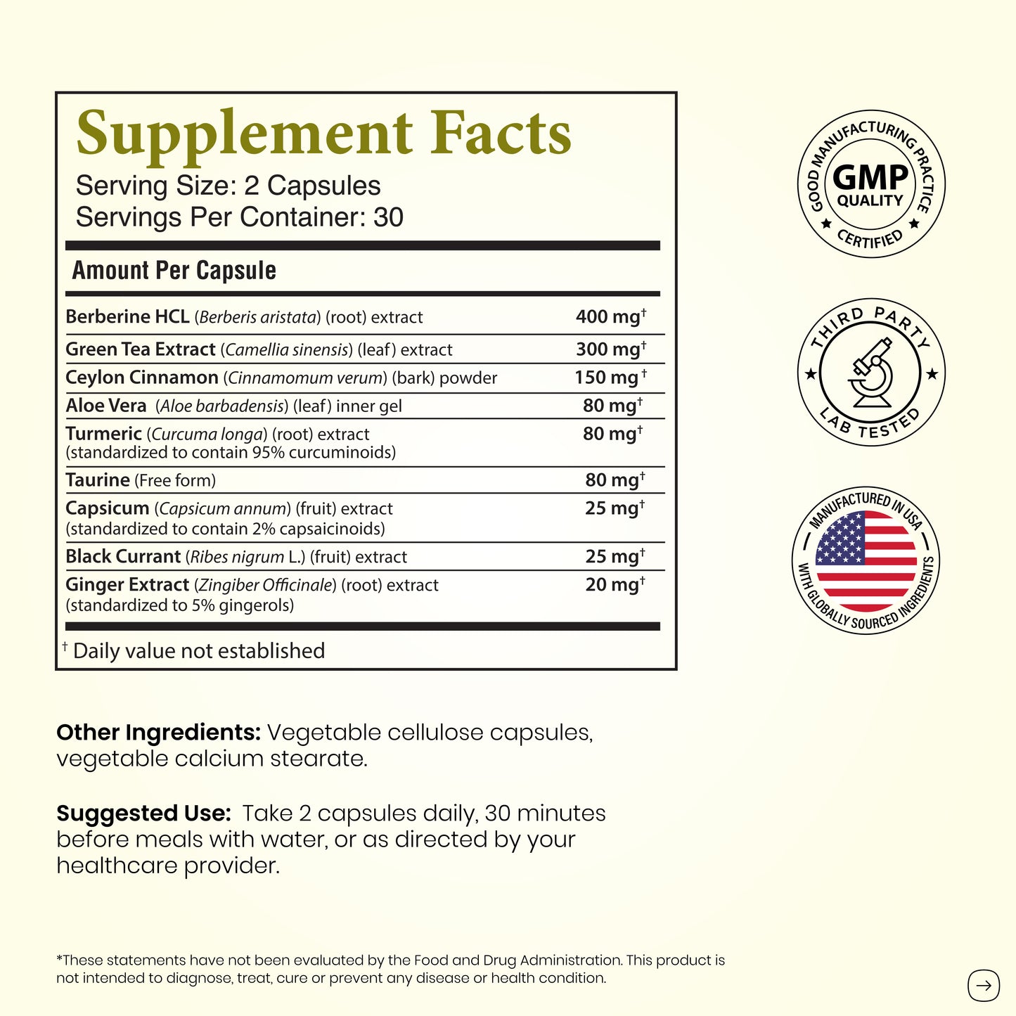 GLP-1 Supplement Capsules - 60 Ct