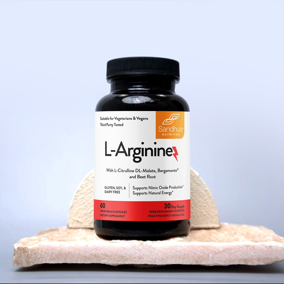 L-Arginine with L-Citrulline DL-Malate, Bergamonte® & Beetroot Powder - Capsules 60 Ct