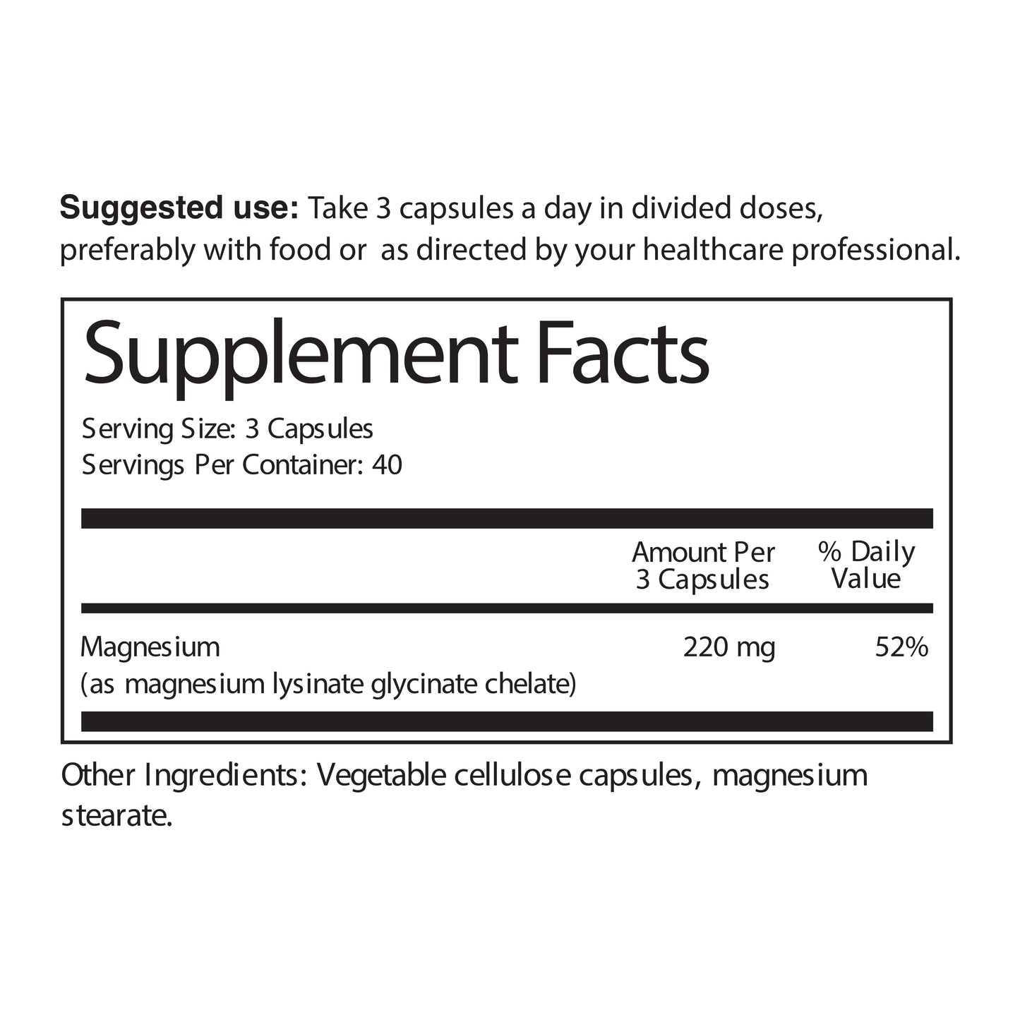 Magnesium Glycinate Lysinate - Capsules 120 Ct