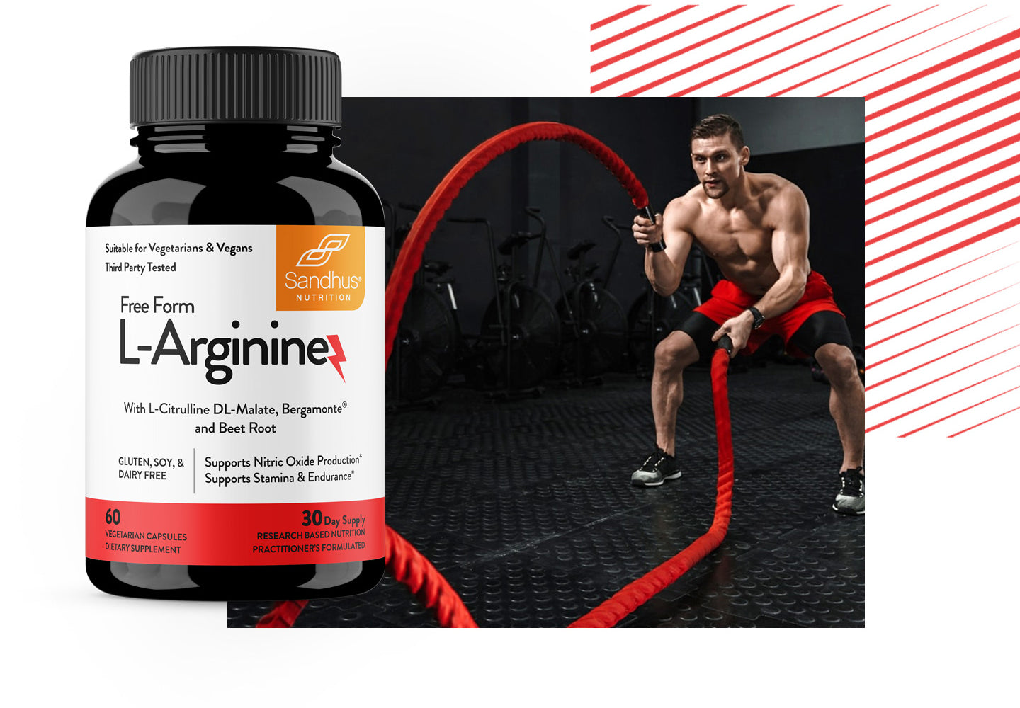 Supports endurance & power through every workout—L-Arginine helps support nitric oxide production & stamina