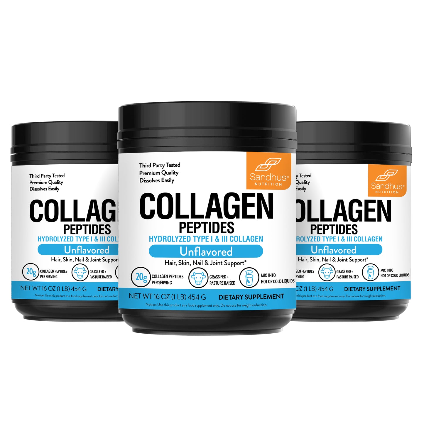 Collagen Peptides Unflavored Powder, 22 Servings