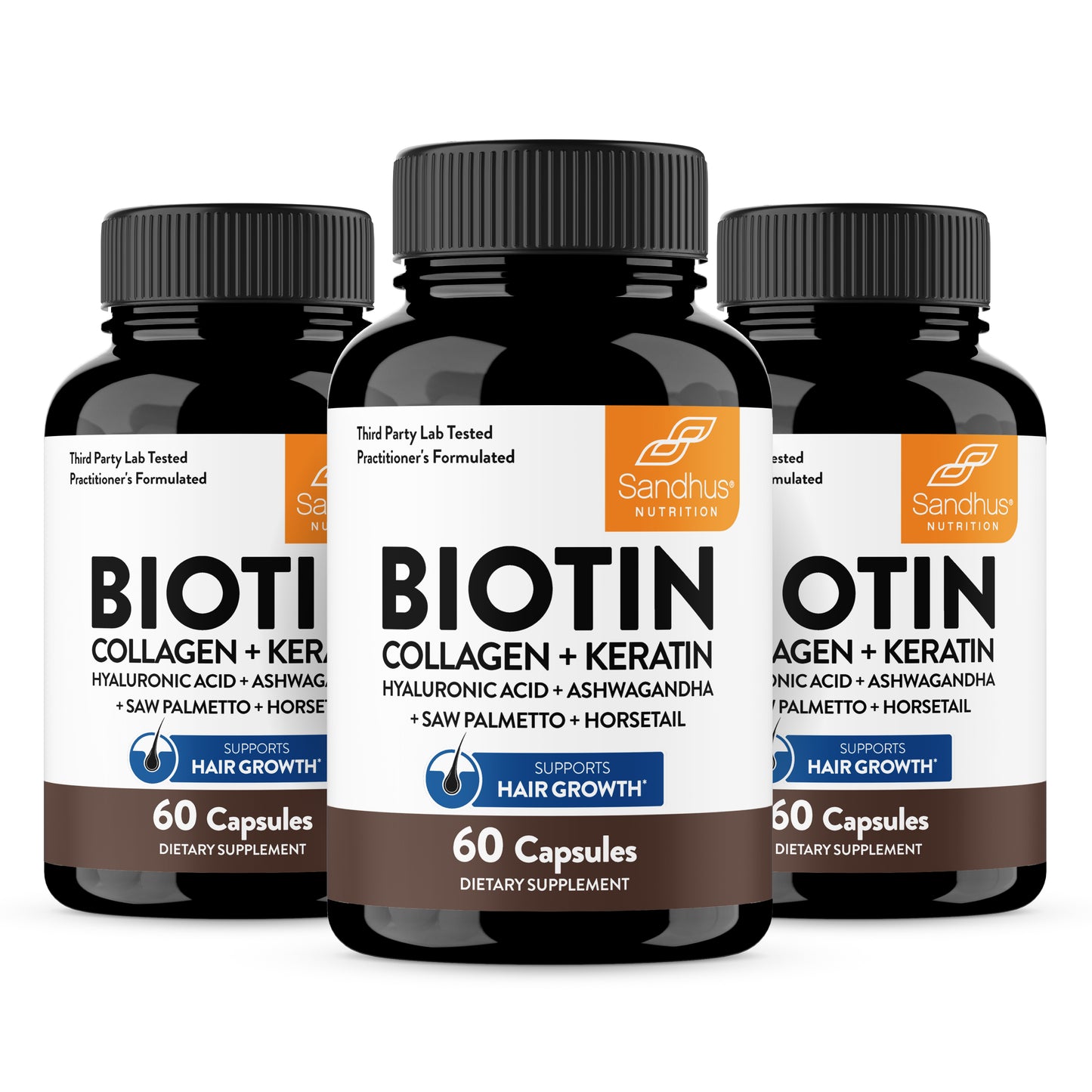 Biotin with Collagen & Keratin Capsules – 60 Ct