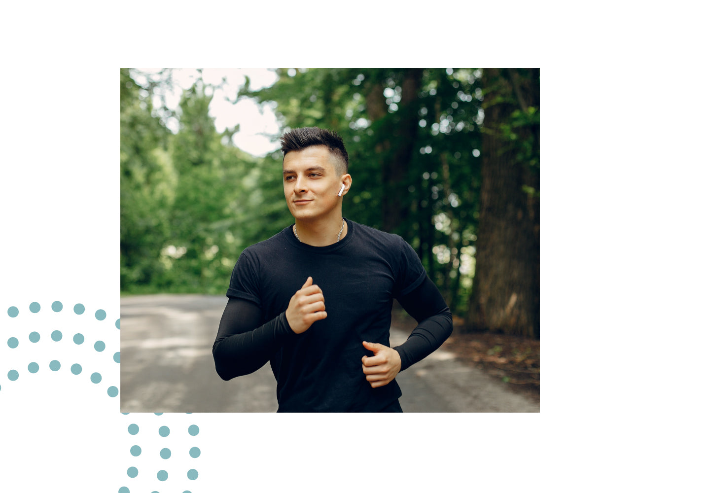 Active man jogging outdoors, representing energy and muscle support with magnesium.