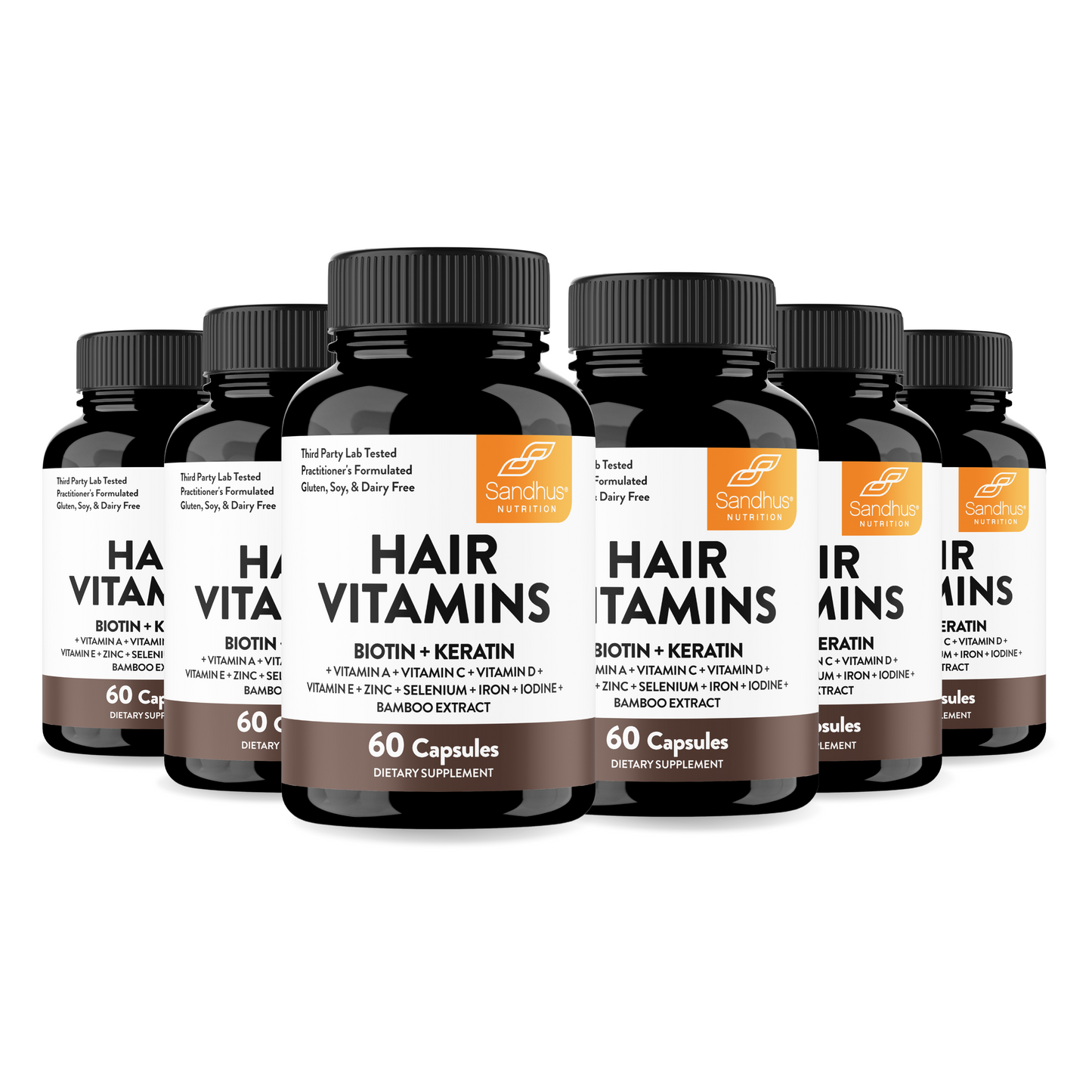 Hair Vitamins with Biotin & Keratin - Capsules 60 Ct