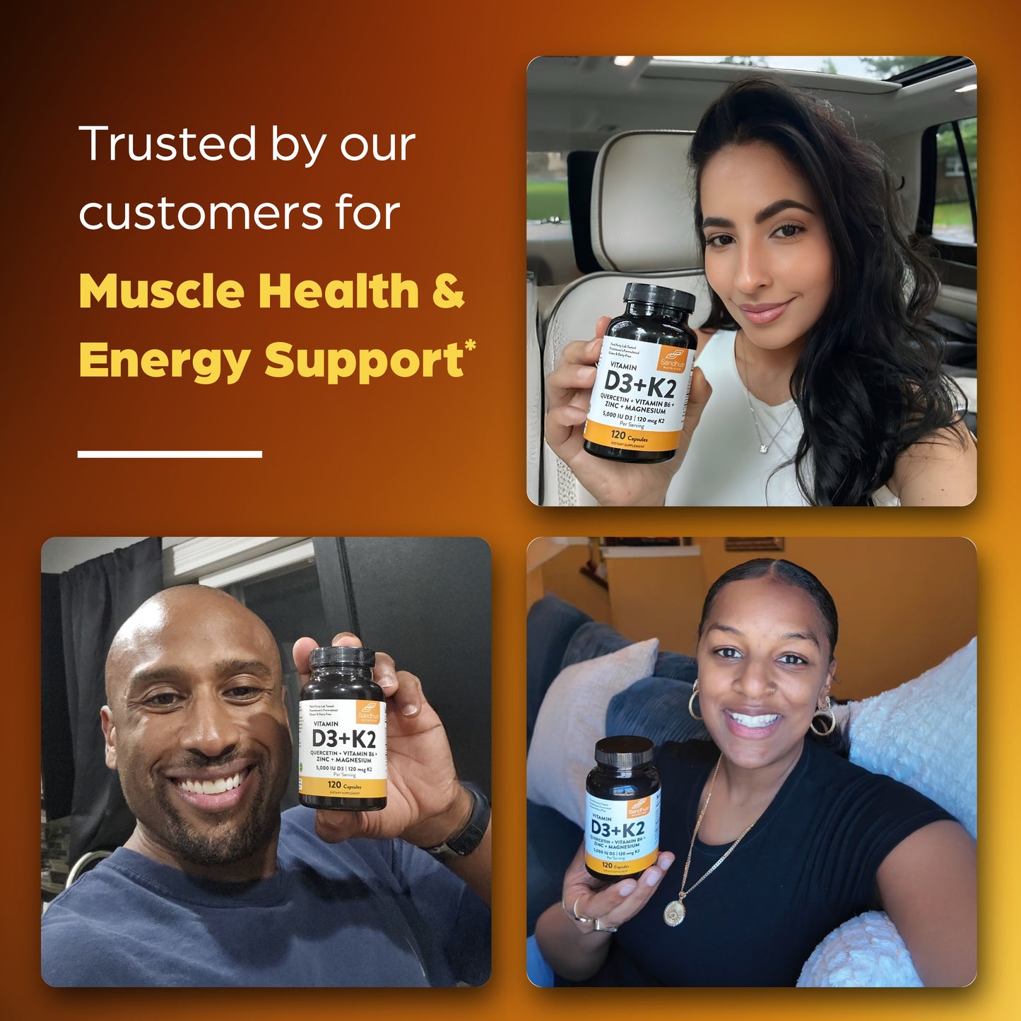 Vitamin D3 & K2 Capsules - 60 Ct