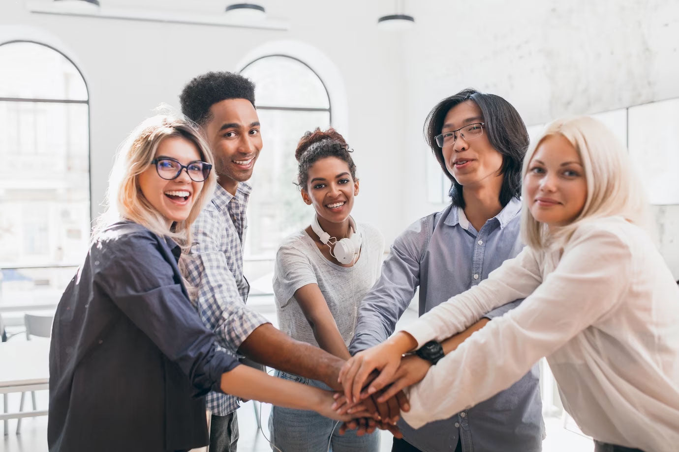 Expert team- work together-teamwork-friendship-collague