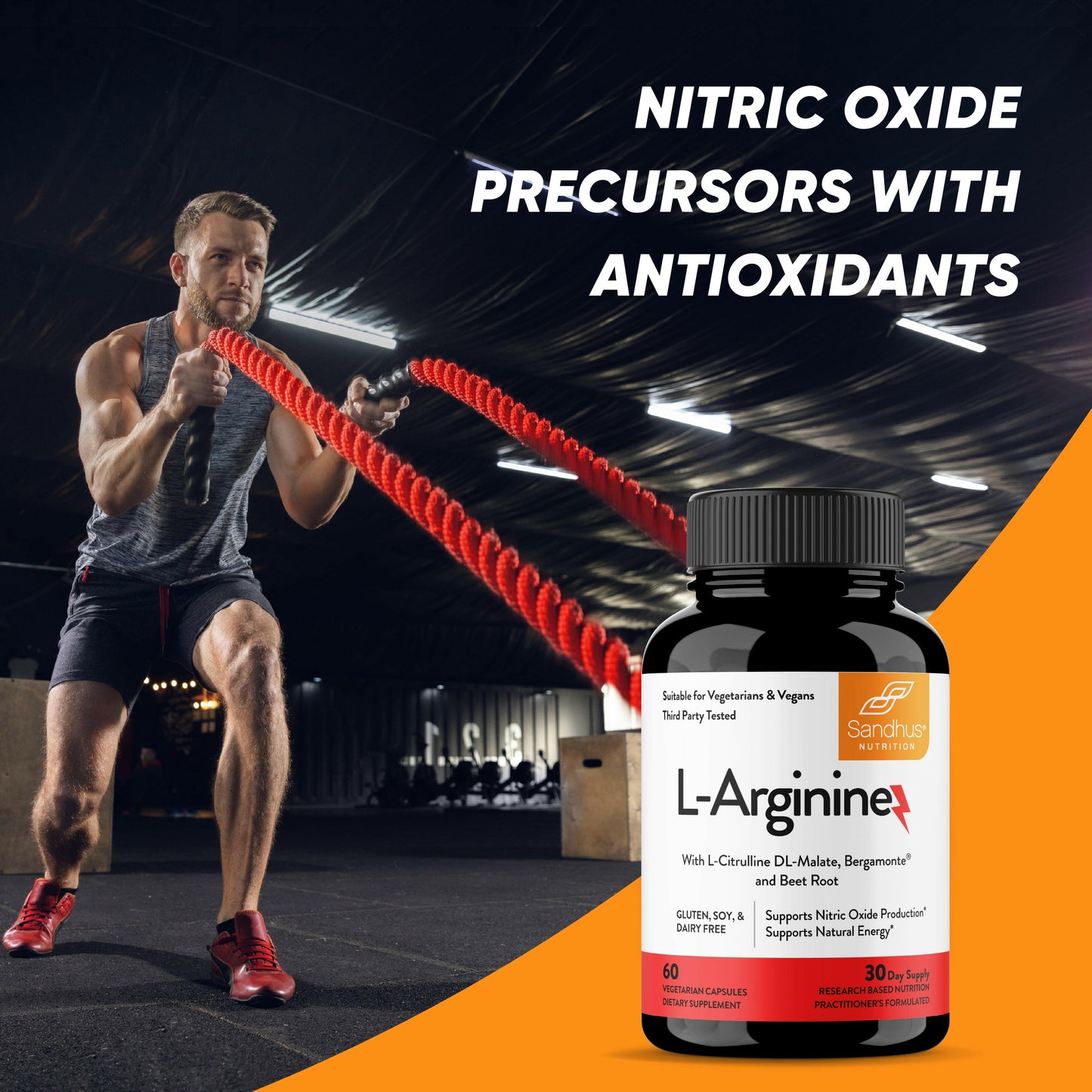 Push through every session with L-Arginine—nitric oxide precursors plus antioxidants to support active lifestyles