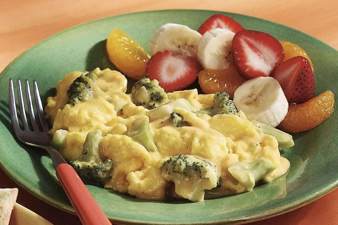 Wake Up to a Broccoli and Cheese Egg White Scramble Delight!