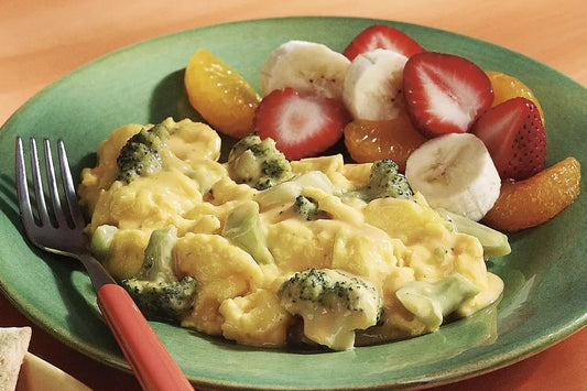 Wake Up to a Broccoli and Cheese Egg White Scramble Delight!