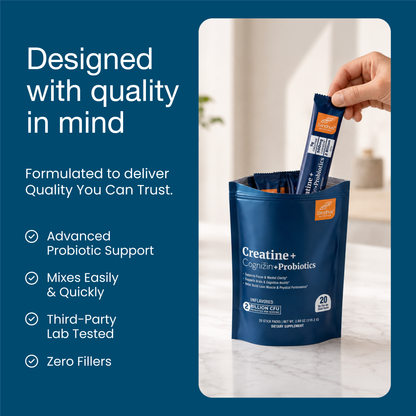 Creatine + Cognizin + Probiotics Stick Packs (20 Ct)