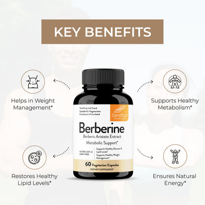 Berberine HCl - Capsules 60 Ct