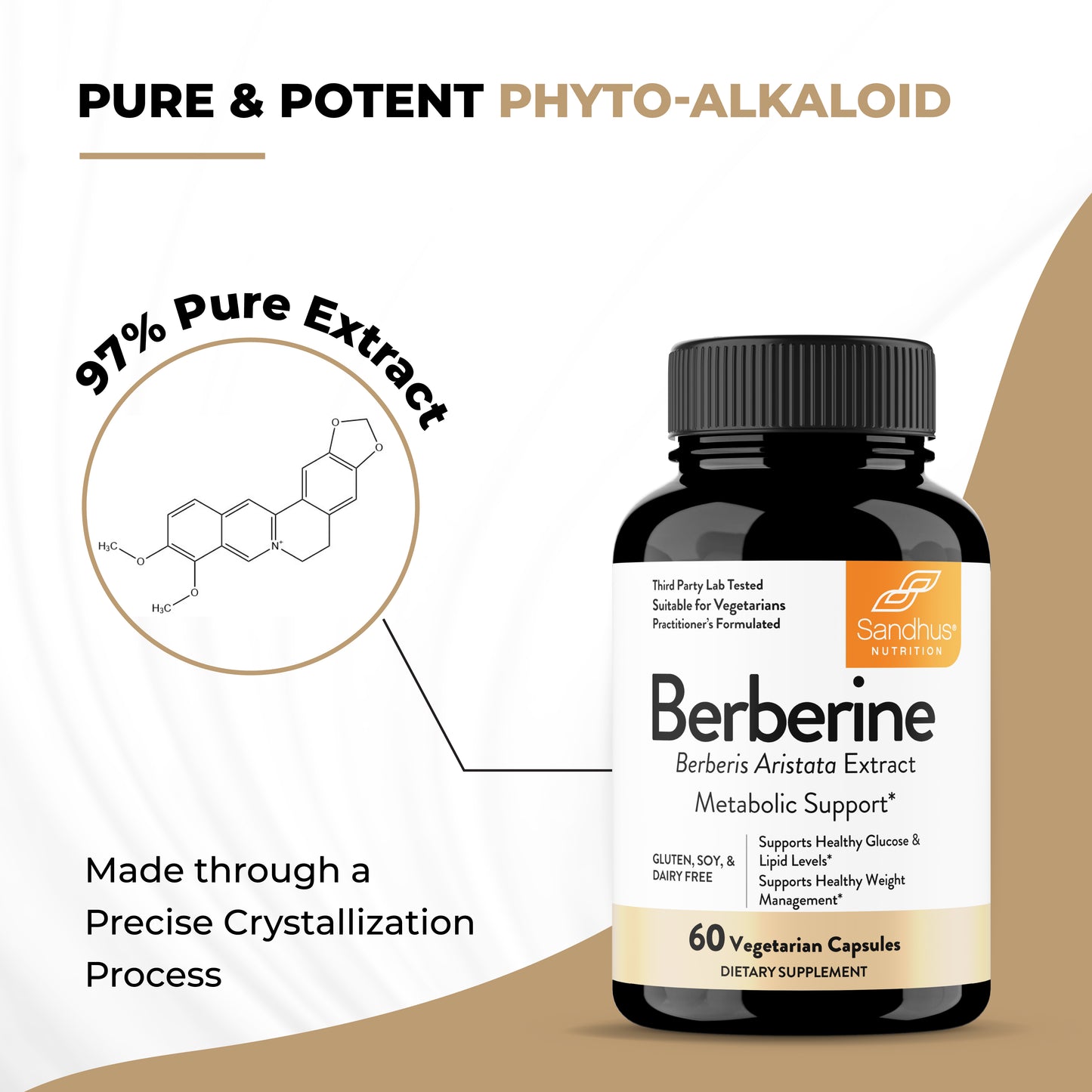 Berberine HCl - Capsules 60 Ct