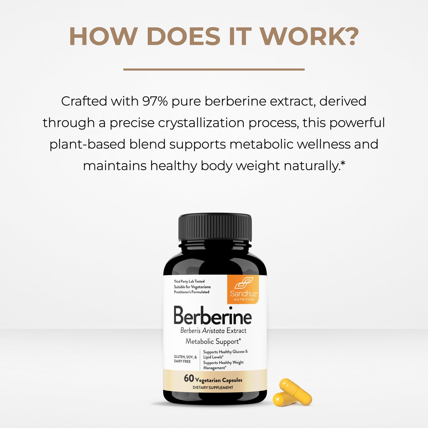 Berberine HCl - Capsules 60 Ct