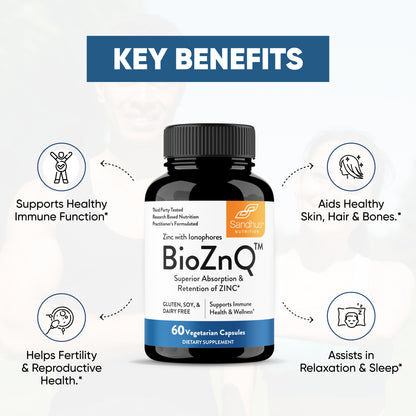 BioZnQ - Zinc with Quercetin Capsules 60 Ct