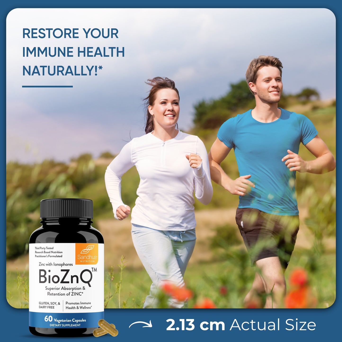 BioZnQ - Zinc with Quercetin Capsules 60 Ct