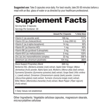 Blood Sugar Complex Capsules - 60 Ct