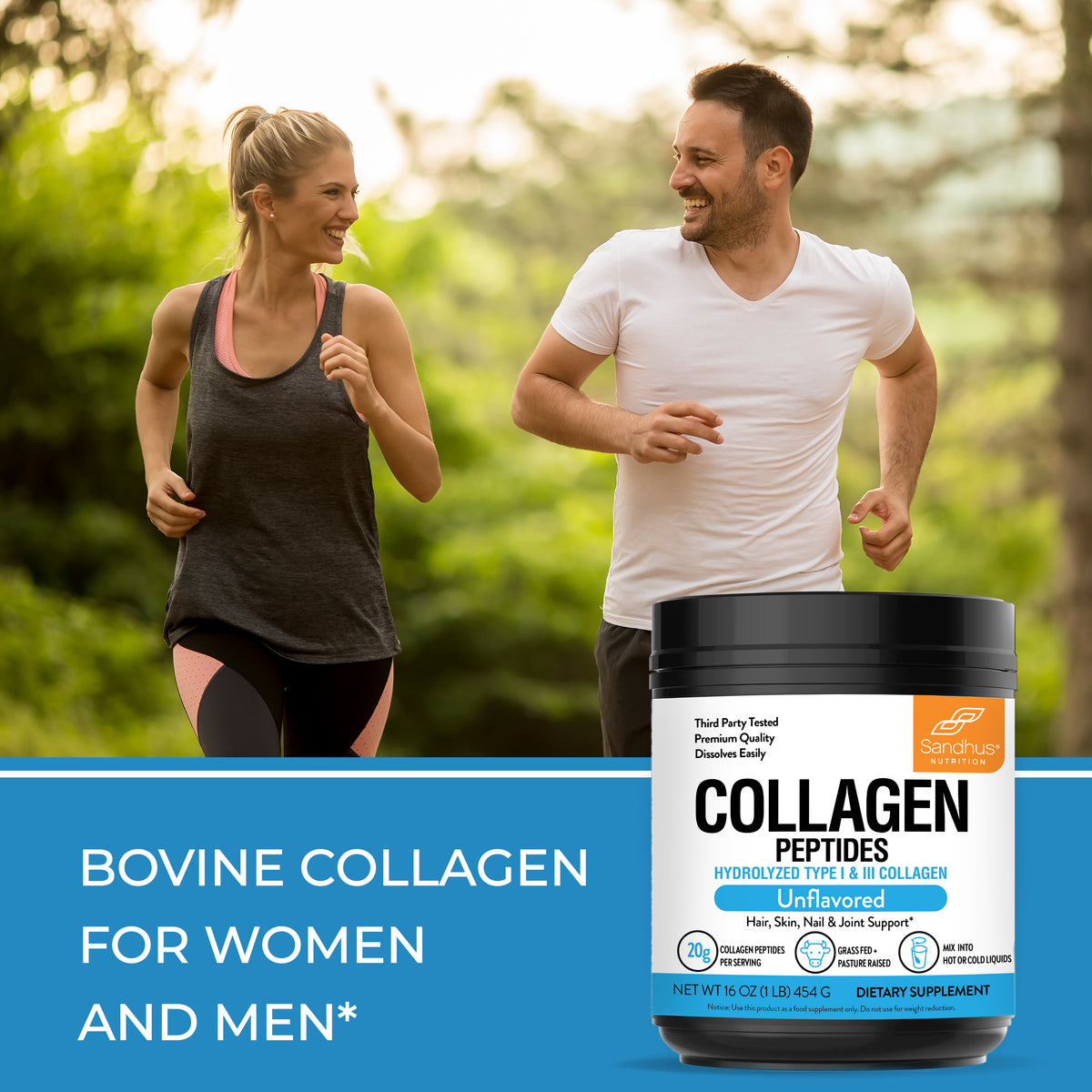 Collagen Peptides Unflavored Powder, 22 Servings