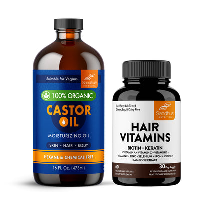 Castor Oil and Hair Vitamins