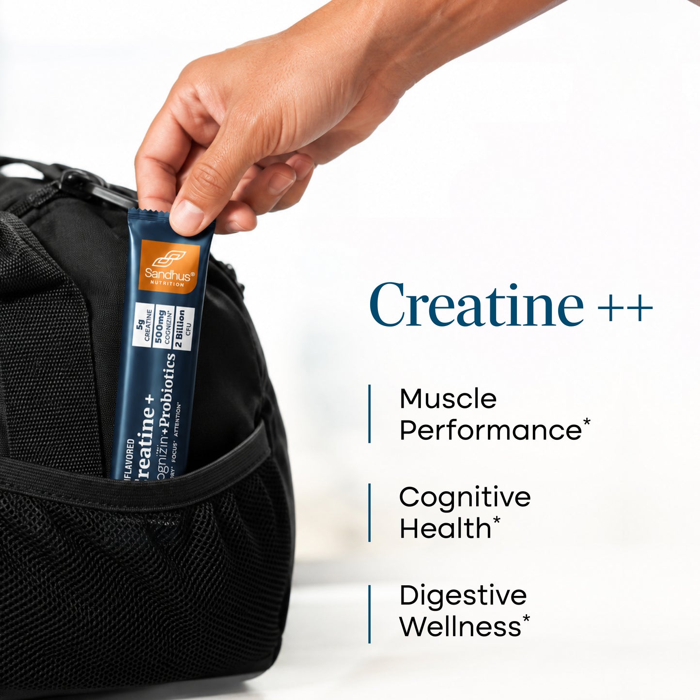Creatine + Cognizin + Probiotics Stick Packs (20 Ct).