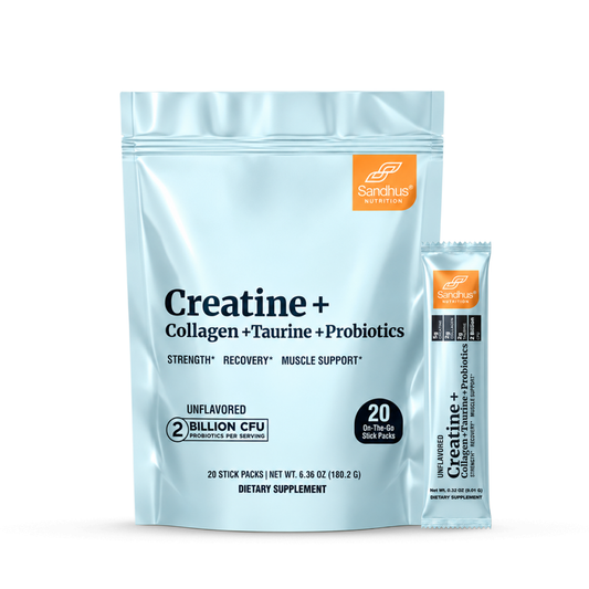 Creatine + Collagen +Taurine + Probiotics Stick Packs (20 Ct)