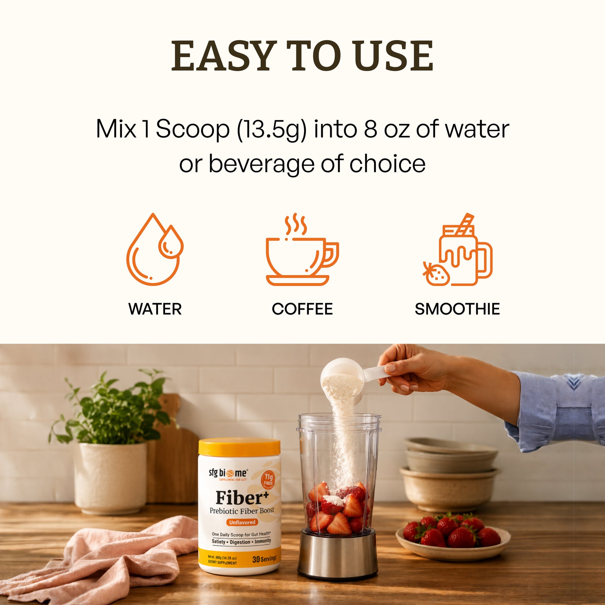 Fiber+ Prebiotic Fiber Boost.