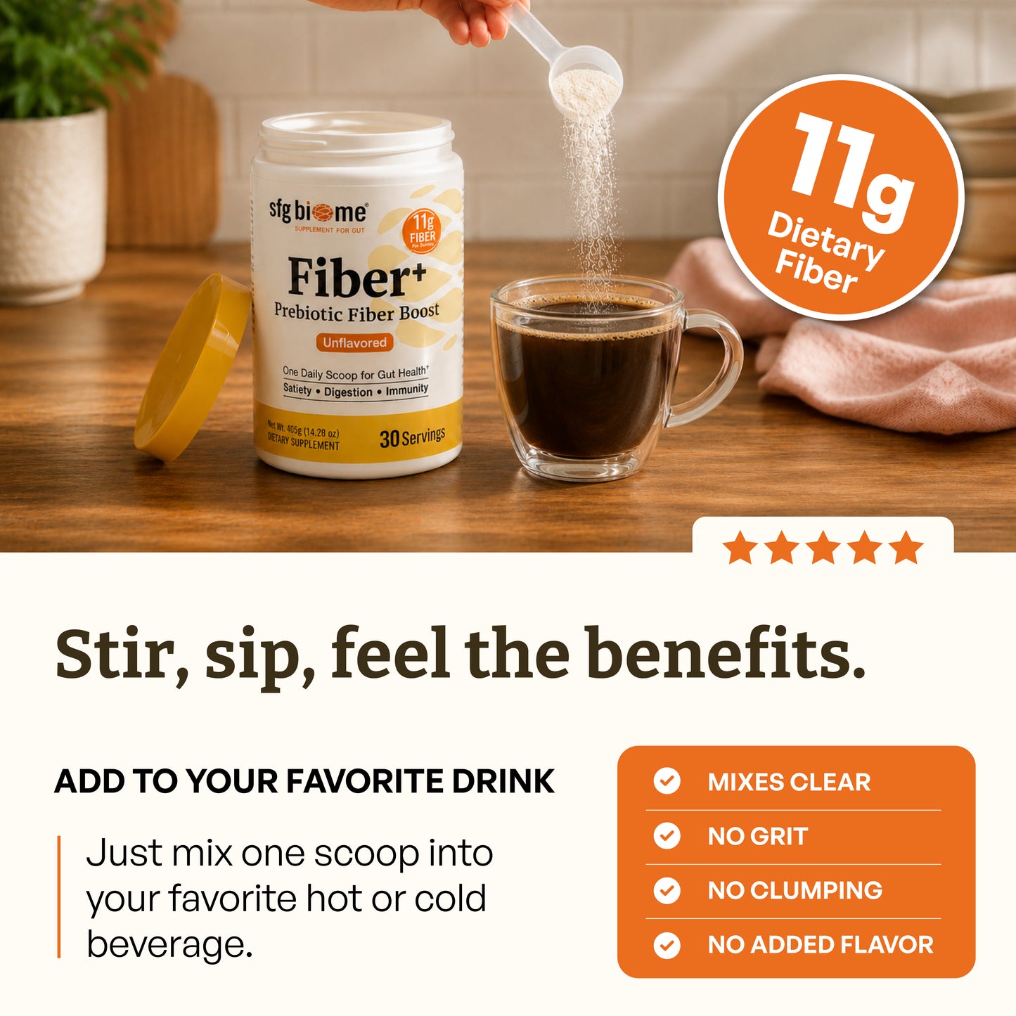 Fiber+ Prebiotic Fiber Boost