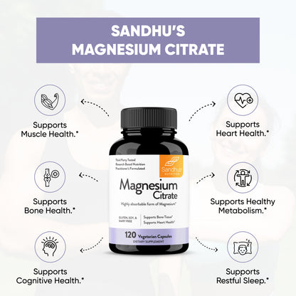 Magnesium Citrate - Capsules 120 Ct