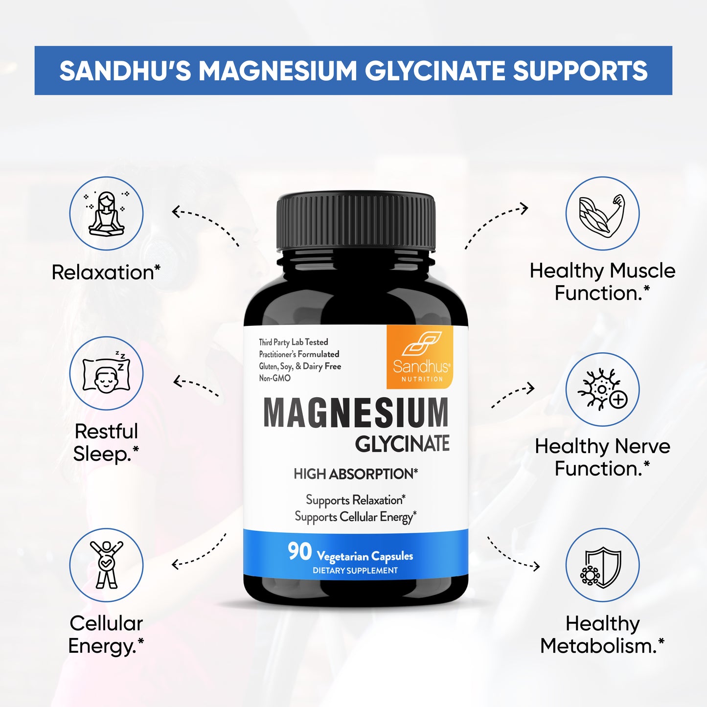 Magnesium Glycinate - Capsules 90 Ct