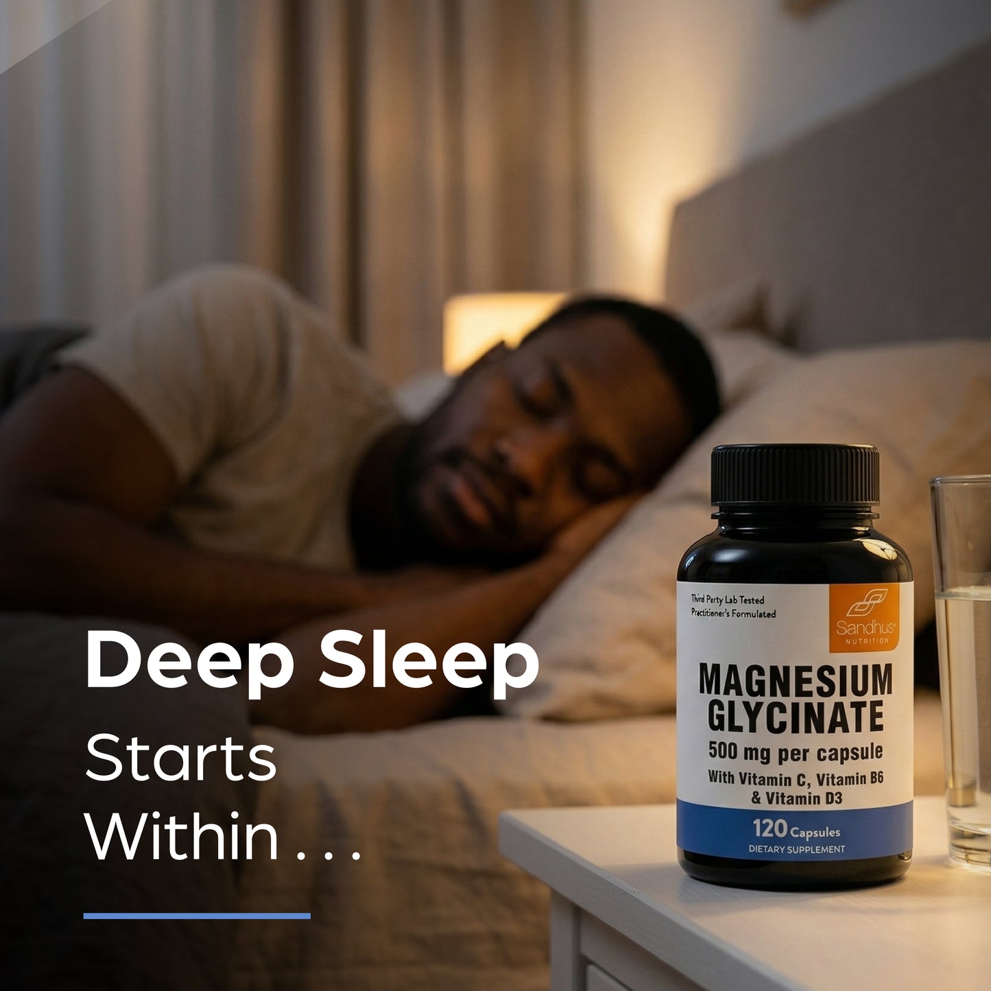 Magnesium Glycinate 500 mg Capsules – 120 Ct