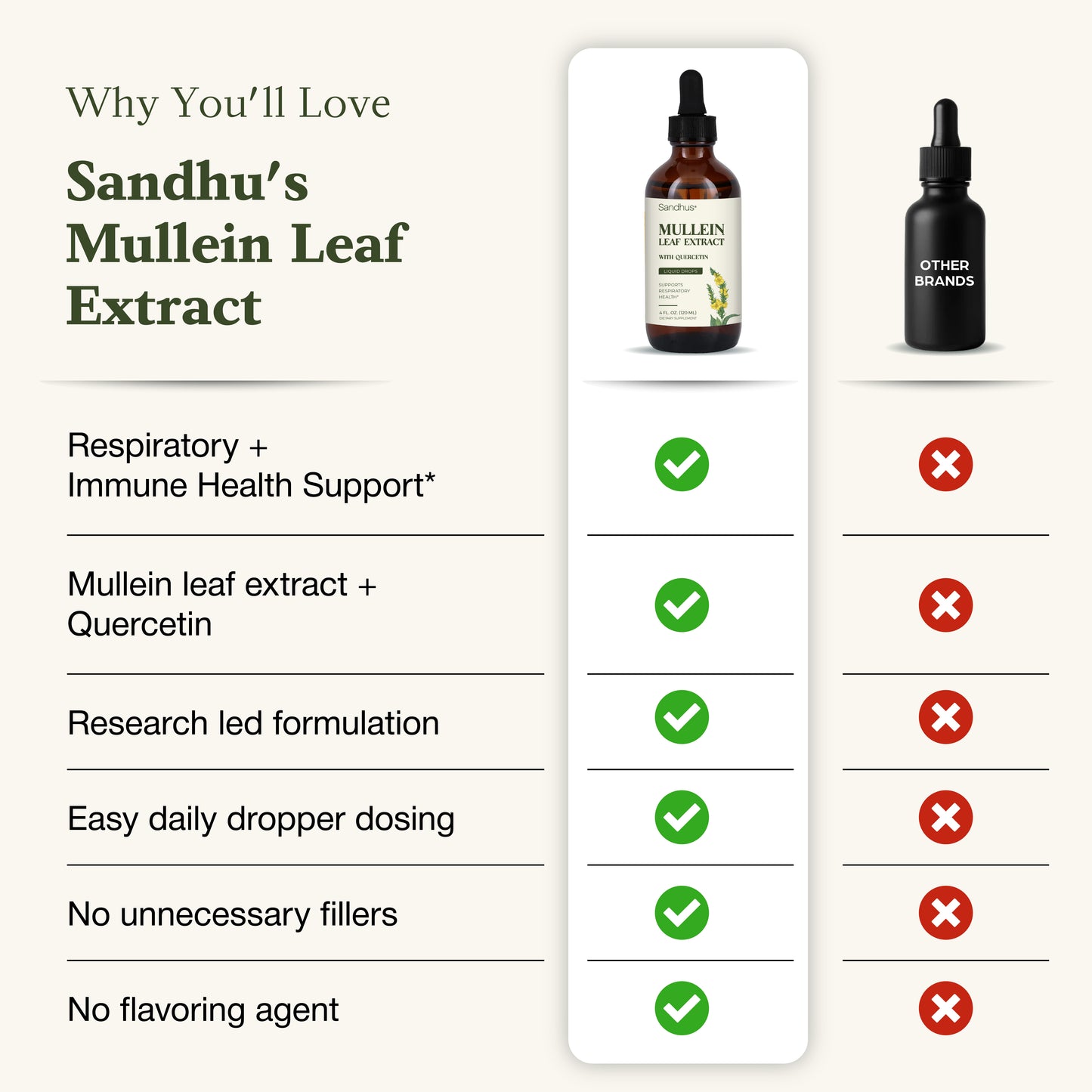 Mullein Leaf Extract with Quercetin Liquid Drops
