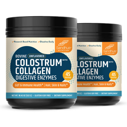 Colostrum with Collagen & Digestive Enzymes - Powder, 45 Servings