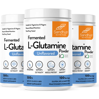 L-Glutamine Unflavored Powder, 100 Servings