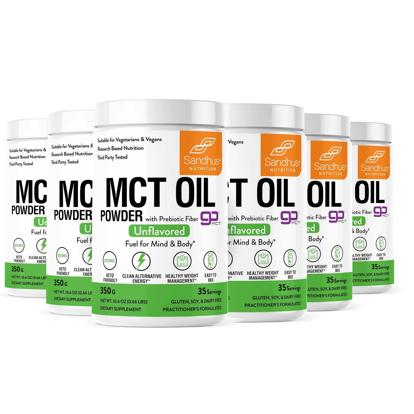 MCT Oil Powder with Prebiotic Fiber, Unflavored, 35 Servings
