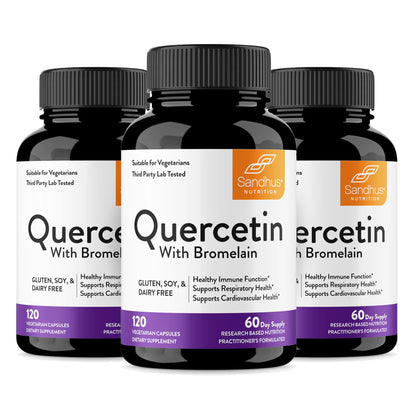 Quercetin with Bromelain - Vegetarian Capsules 120 Ct