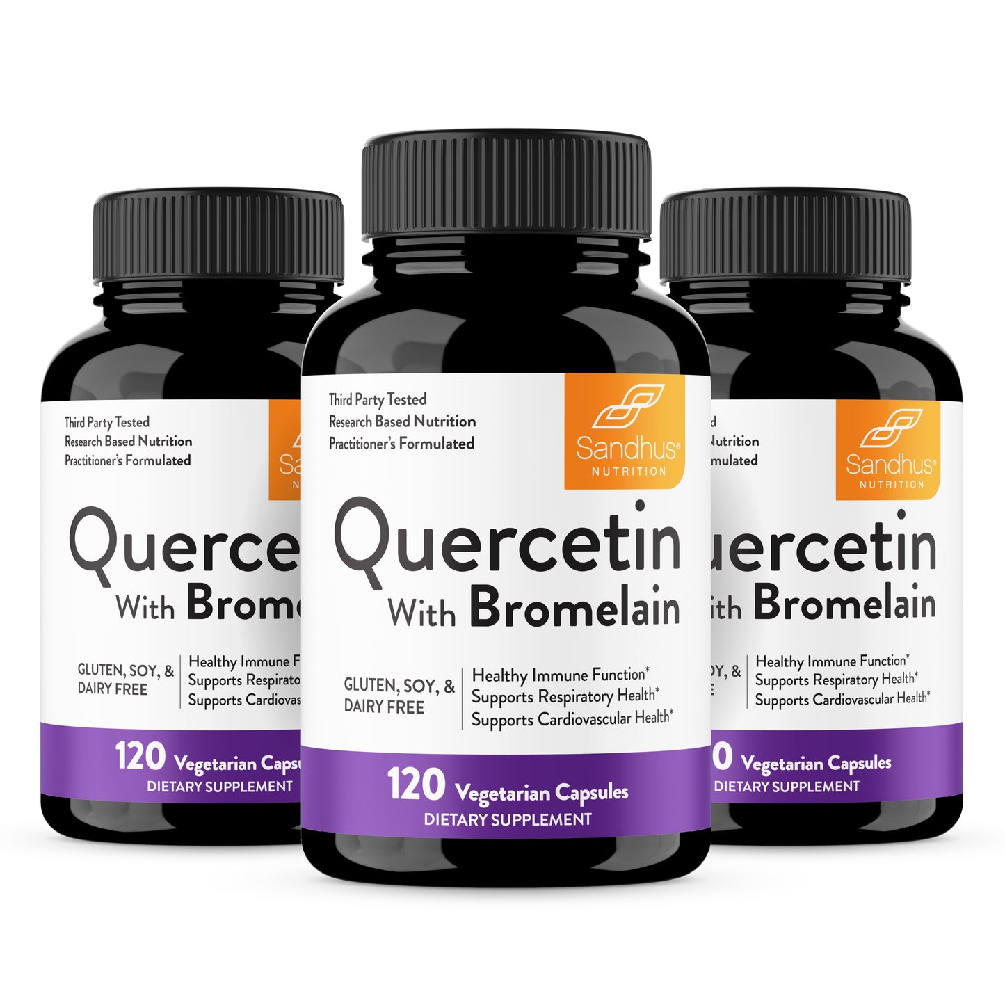 Quercetin with Bromelain - Vegetarian Capsules 120 Ct