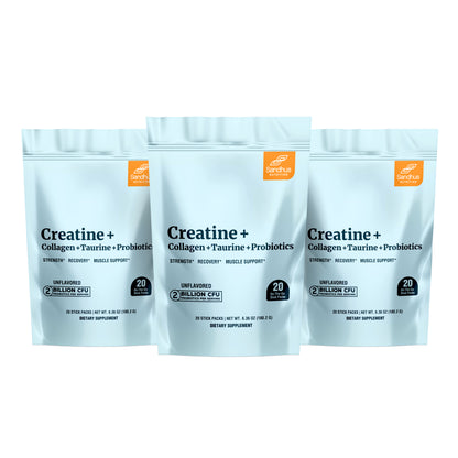 Creatine + Collagen +Taurine + Probiotics Stick Packs (20 Ct)
