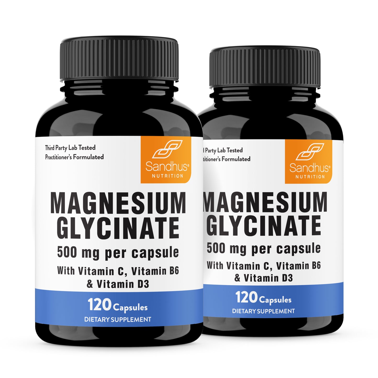 Magnesium Glycinate 500 mg Capsules – 120 Ct