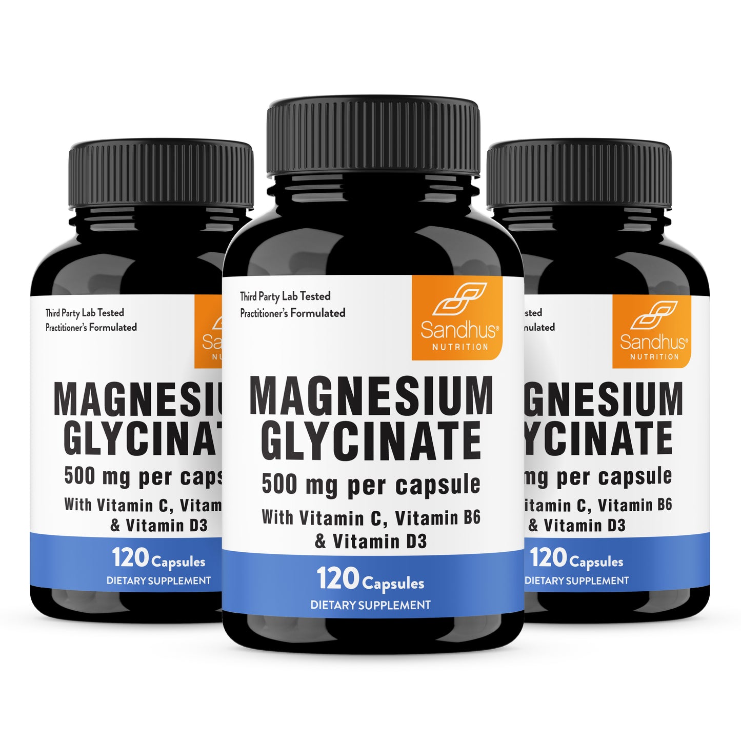 Magnesium Glycinate 500 mg Capsules – 120 Ct
