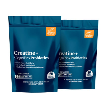 Creatine + Cognizin + Probiotics Stick Packs (20 Ct)