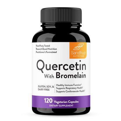 Quercetin with Bromelain - Vegetarian Capsules 120 Ct