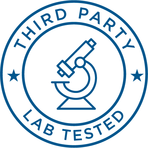Third-party tested for identity, potency, microbiology, heavy metals, and allergens