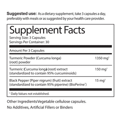 Turmeric Curcumin - Capsules 90 Ct