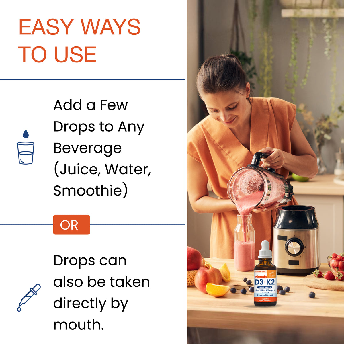 Vitamin D3+K2 (Pack of 2) Liquid Drops