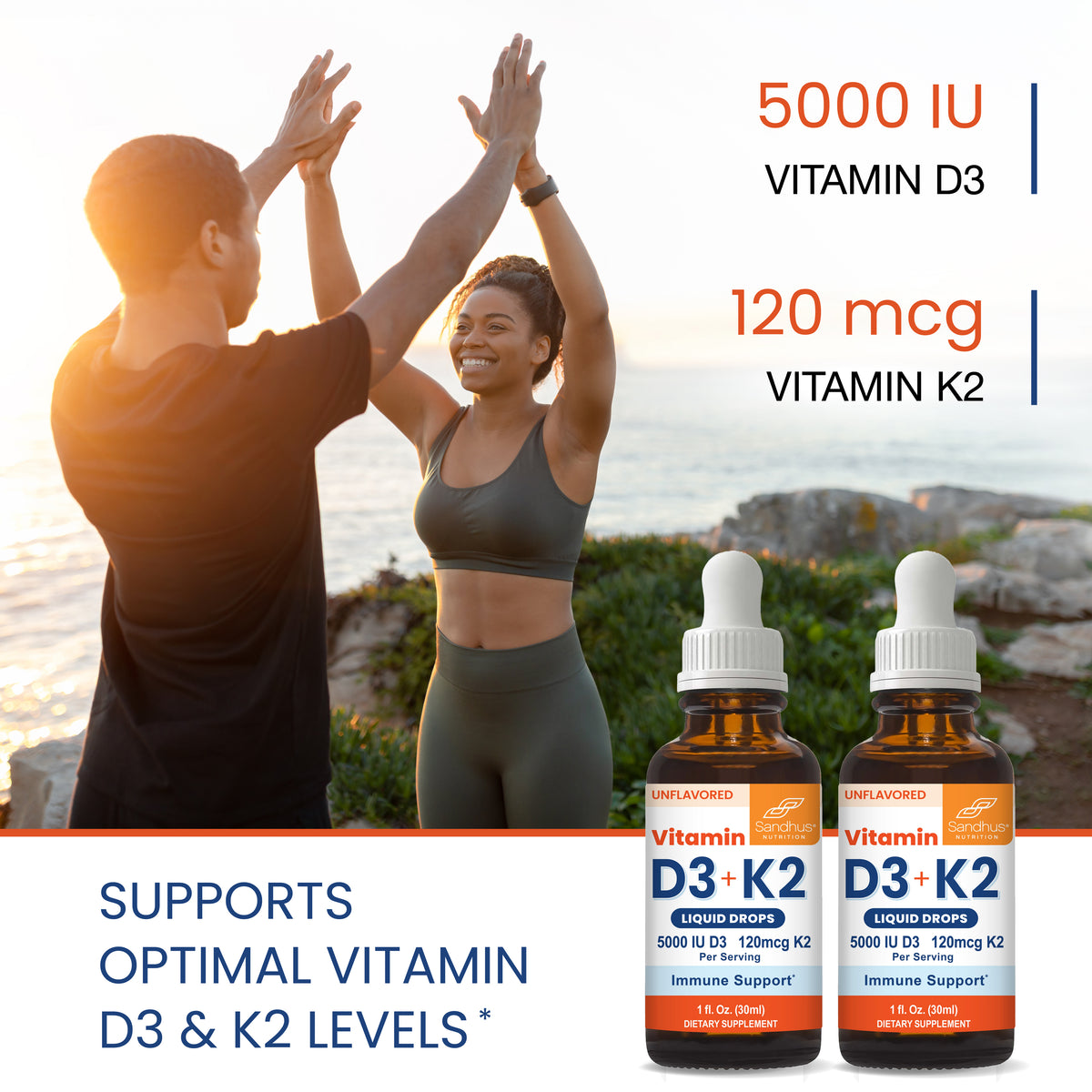 Vitamin D3+K2 (Pack of 2) Liquid Drops