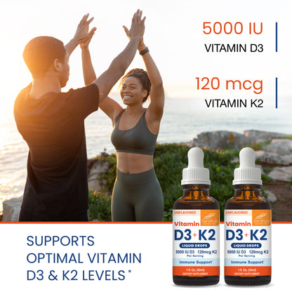 Vitamin D3+K2 (Pack of 2) Liquid Drops