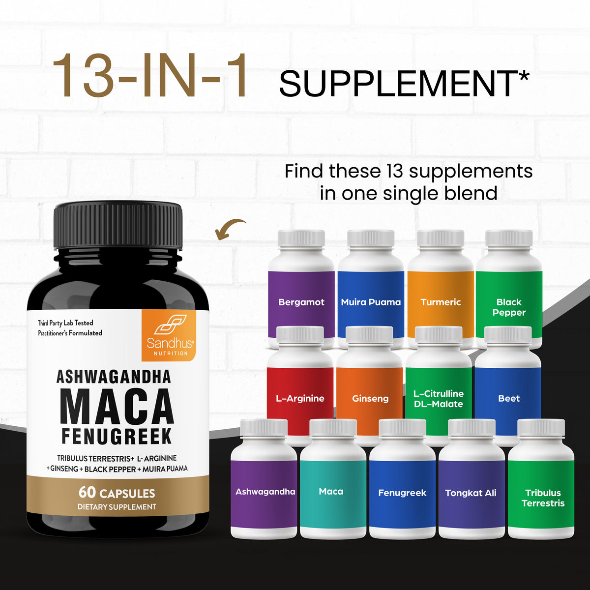 Ashwagandha Maca Capsules - 60 Ct