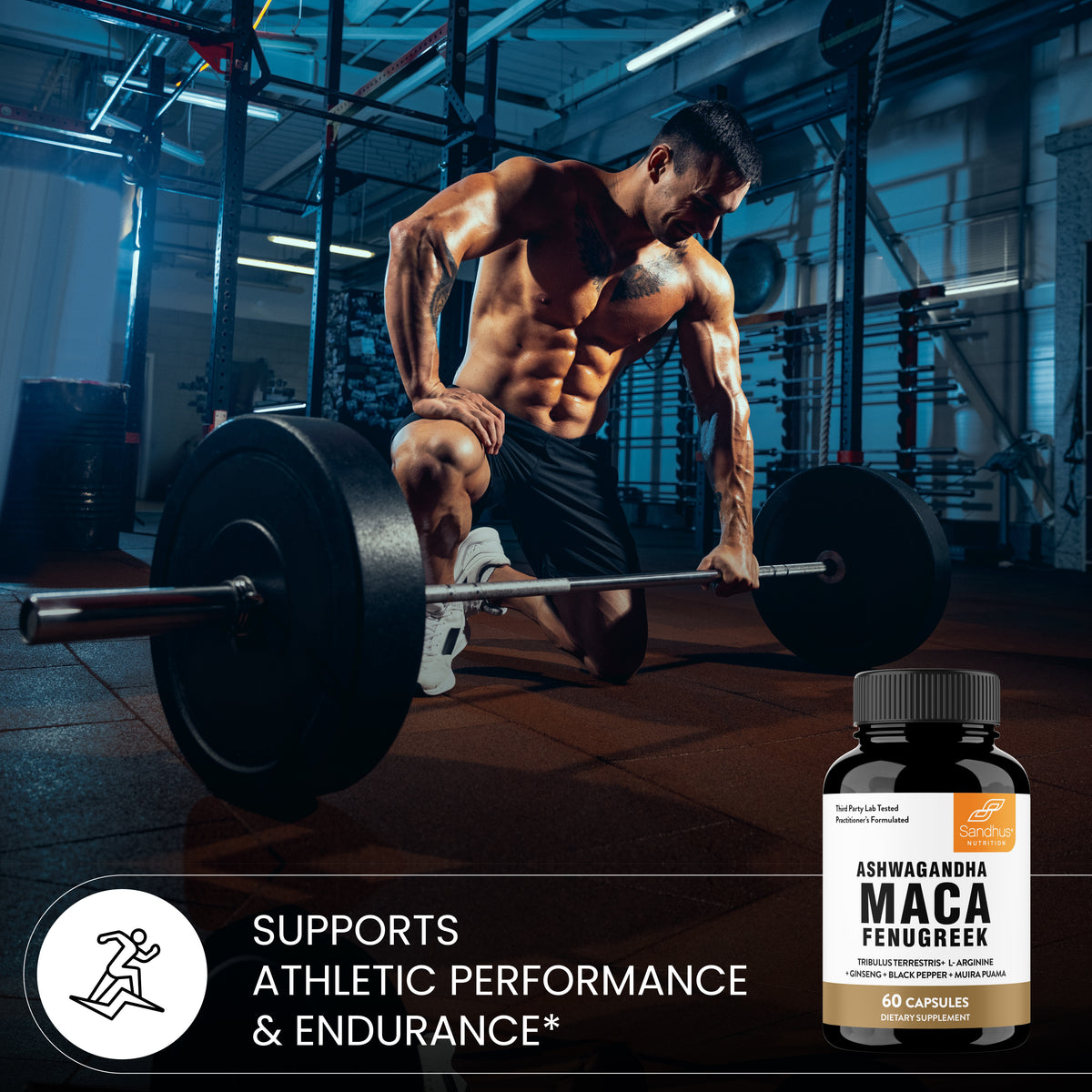 Ashwagandha Maca Capsules - 60 Ct